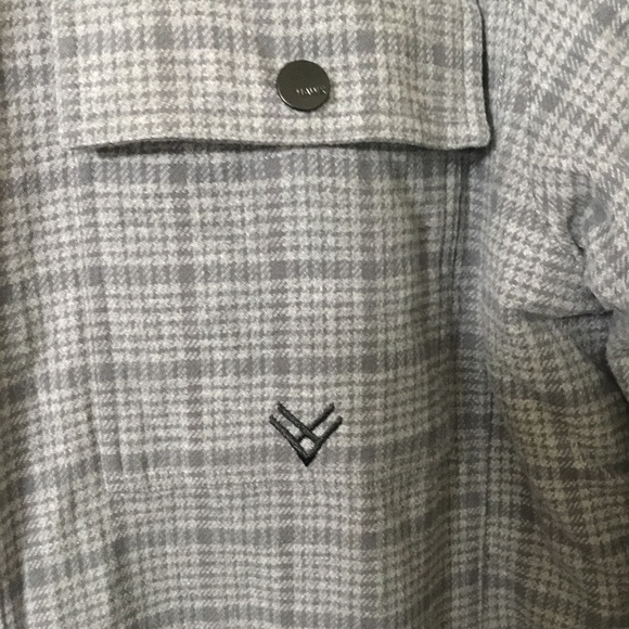 HAWX MEN'S LIGHT & DARK GRAY PLAID SHERPA LINED WORK INSULATED JACKET ~ XL - Picture 5 of 10